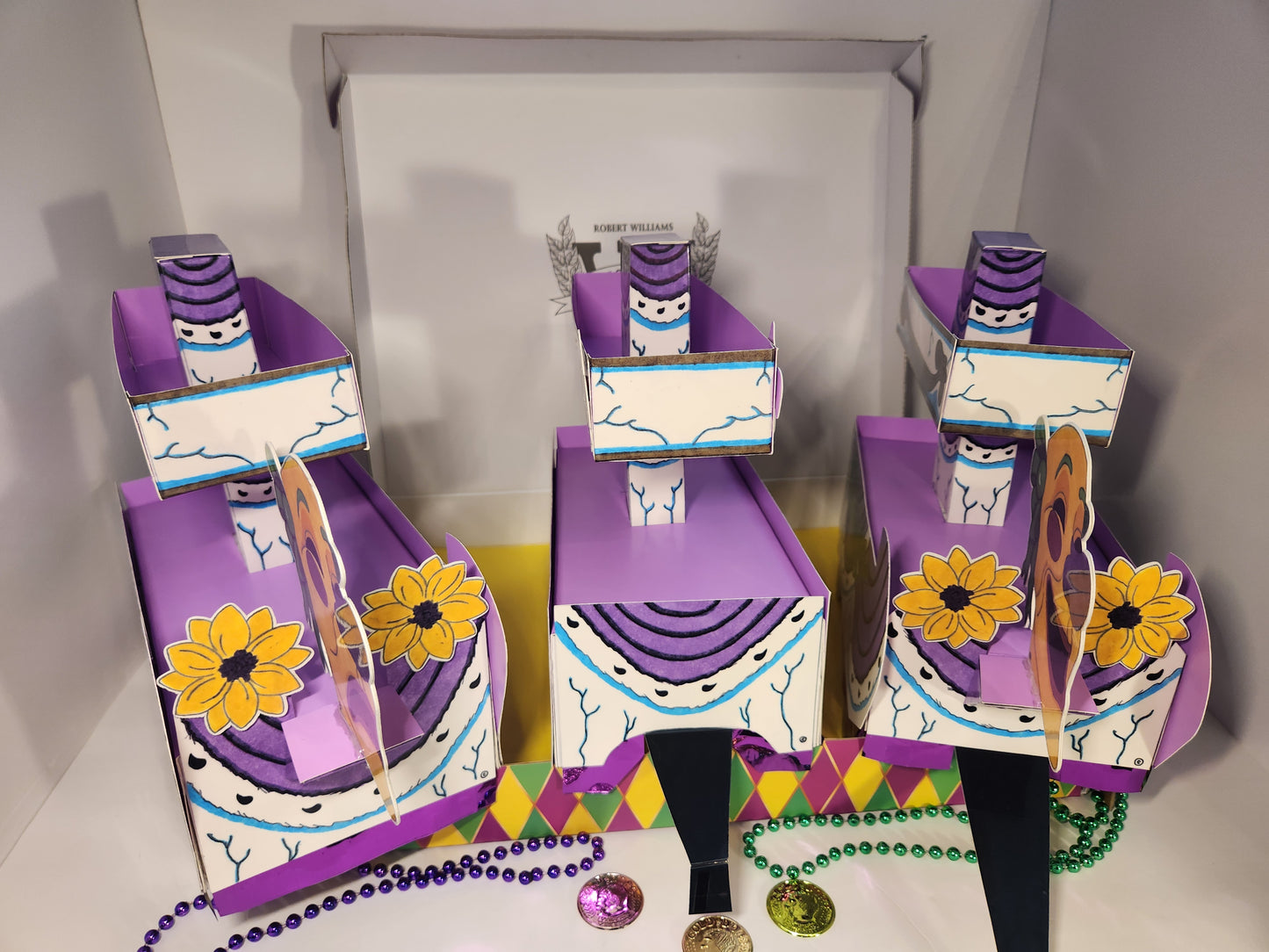 Drama Mask Mardi Gras style mini float kit