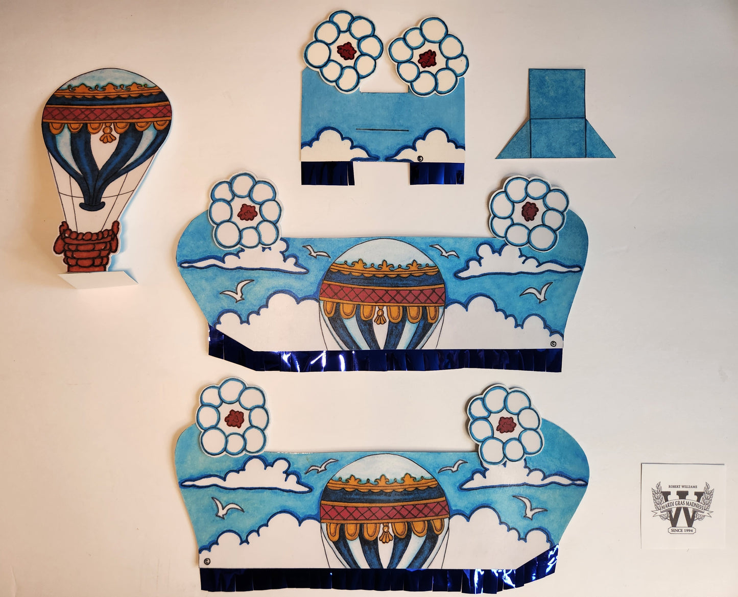 Hot Air Balloon Mini Double-Deck Mardi Gras Shoebox Parade Float