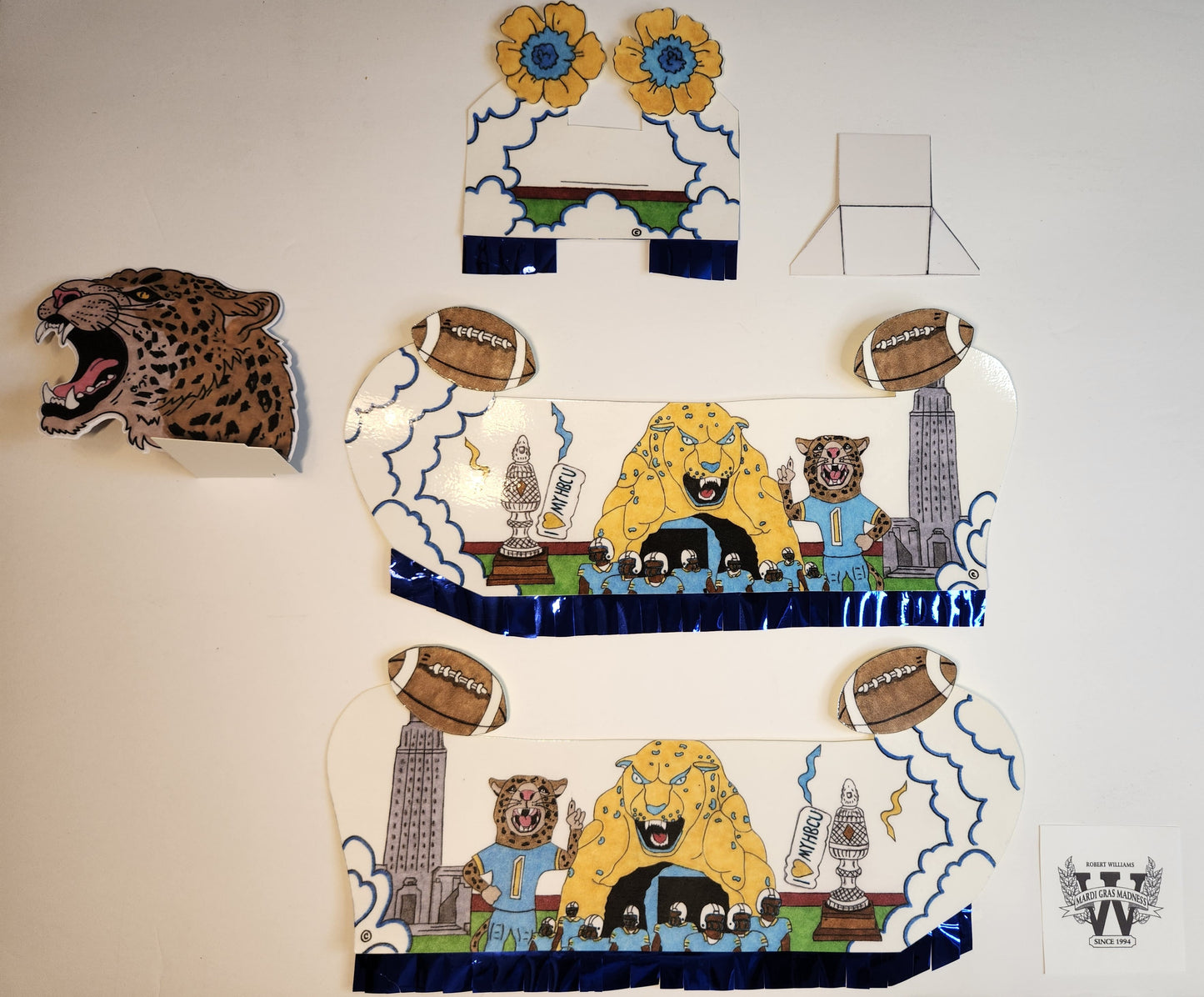 Southern University Mini Double-Deck Football Centerpiece Float