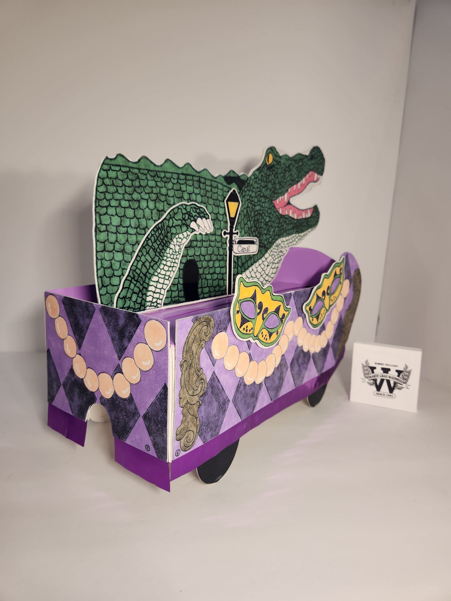 Mardi Gras Gator 🎭  NewOrleans Style Miniature Double Deck Tandem Float Kit