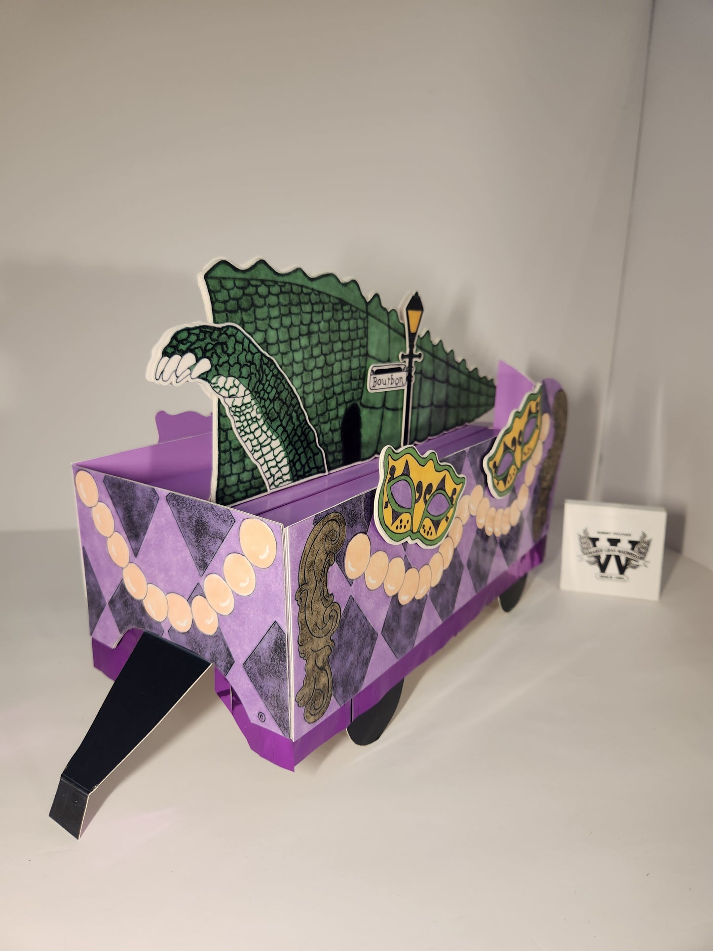 Mardi Gras Gator 🎭  NewOrleans Style Miniature Double Deck Tandem Float Kit