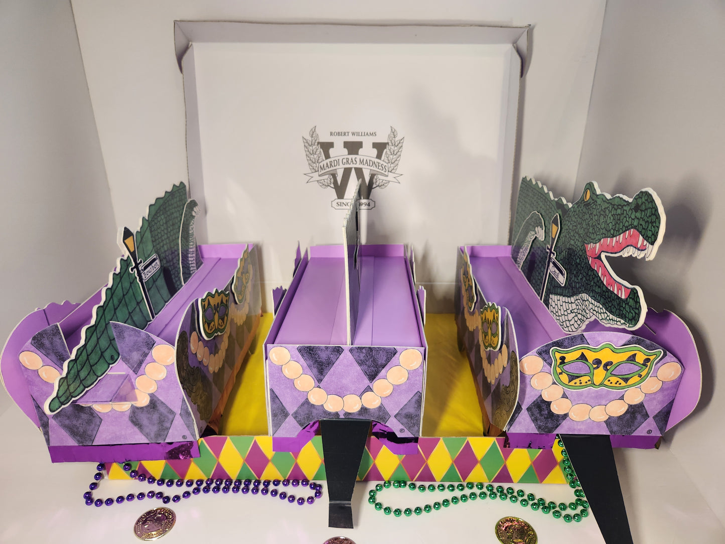 Mardi Gras Gator 🎭  NewOrleans Style Miniature Double Deck Tandem Float Kit