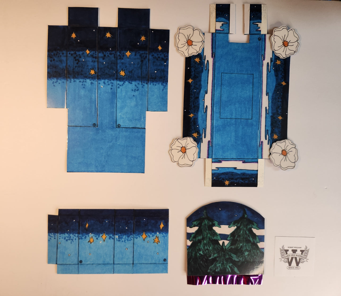 Full Moon Mini Double-Deck Mardi Gras Shoebox Parade Float