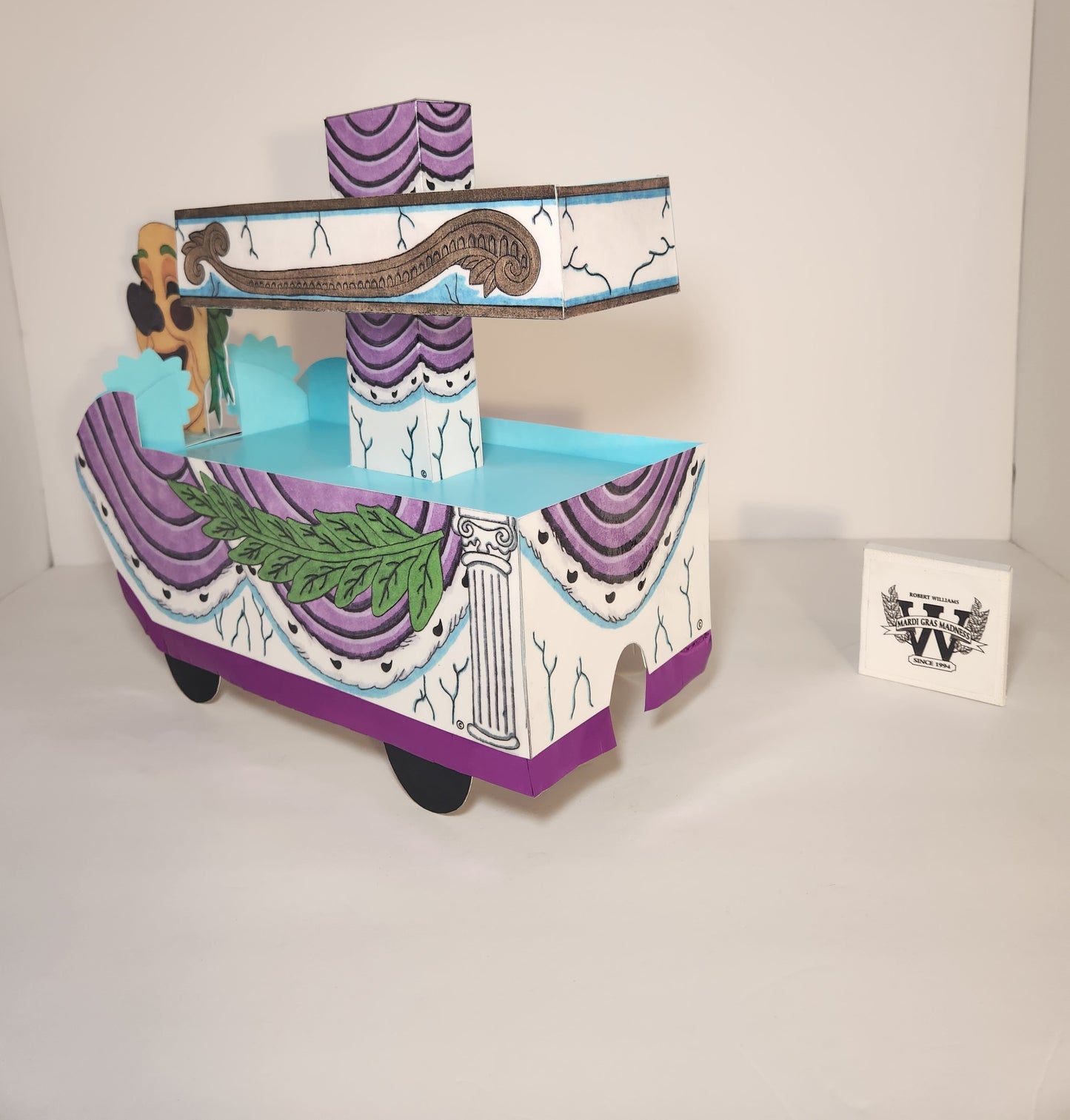 Drama Mask Mini Super Double-Deck Tandem Mardi Gras Shoebox Parade Float *Pre-Order Only