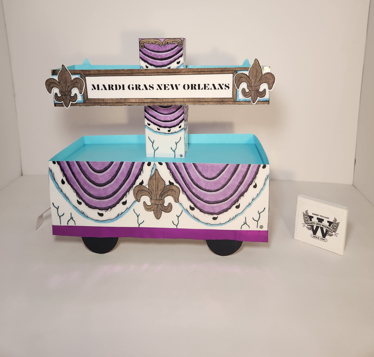 Drama Mask Mini Super Double-Deck Tandem Mardi Gras Shoebox Parade Float *Pre-Order Only