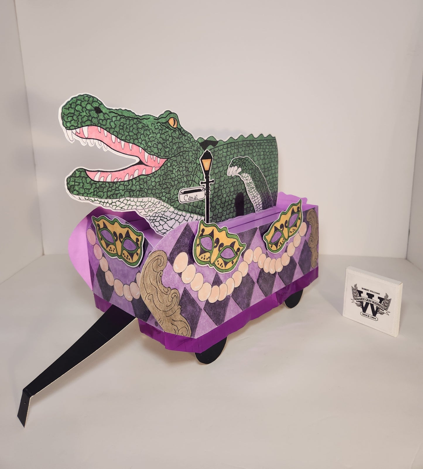 Mardi Gras Gator Mini Super Double-Deck Tandem Mardi Gras Shoebox Parade Float *Pre-Order Only