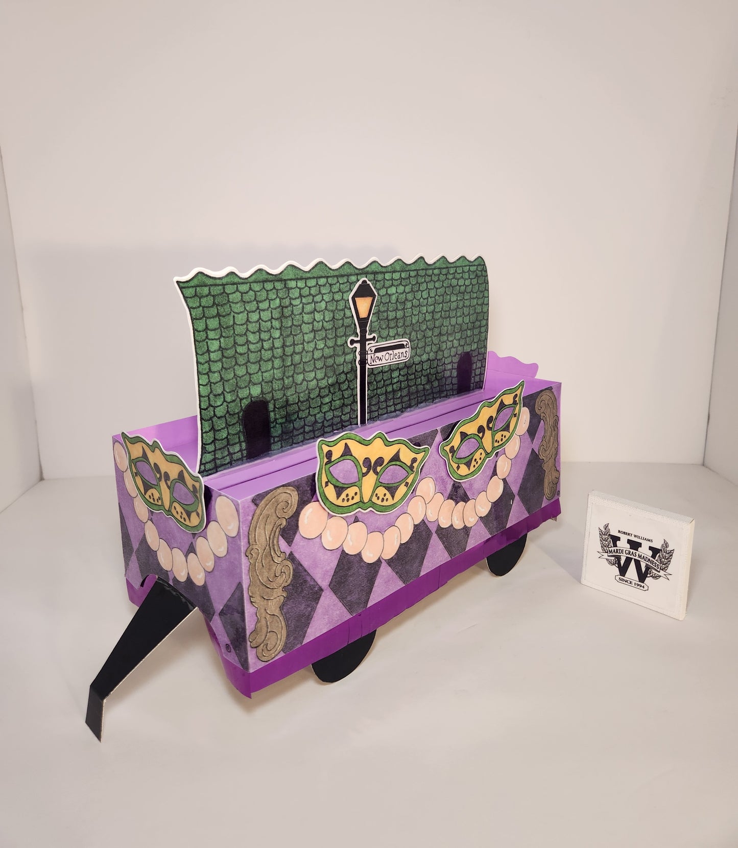 Mardi Gras Gator Mini Super Double-Deck Tandem Mardi Gras Shoebox Parade Float *Pre-Order Only