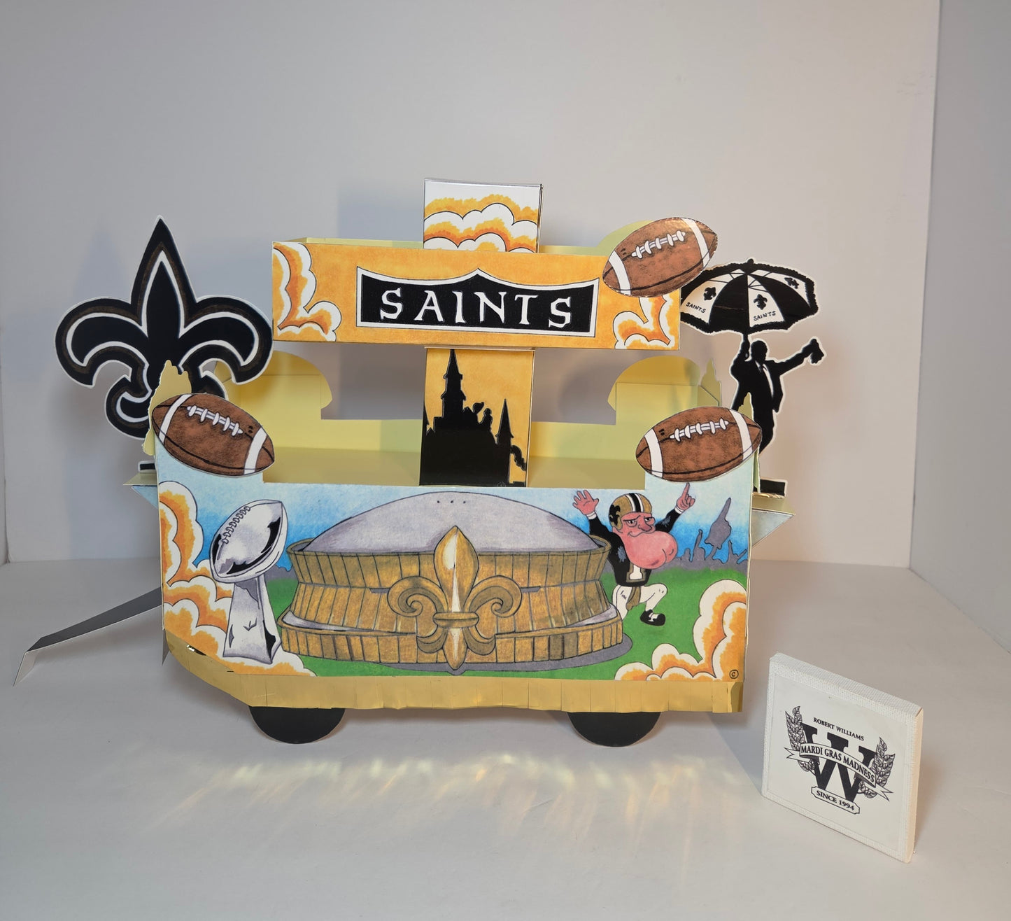 Saints Mini Double-Deck Football Centerpiece Float