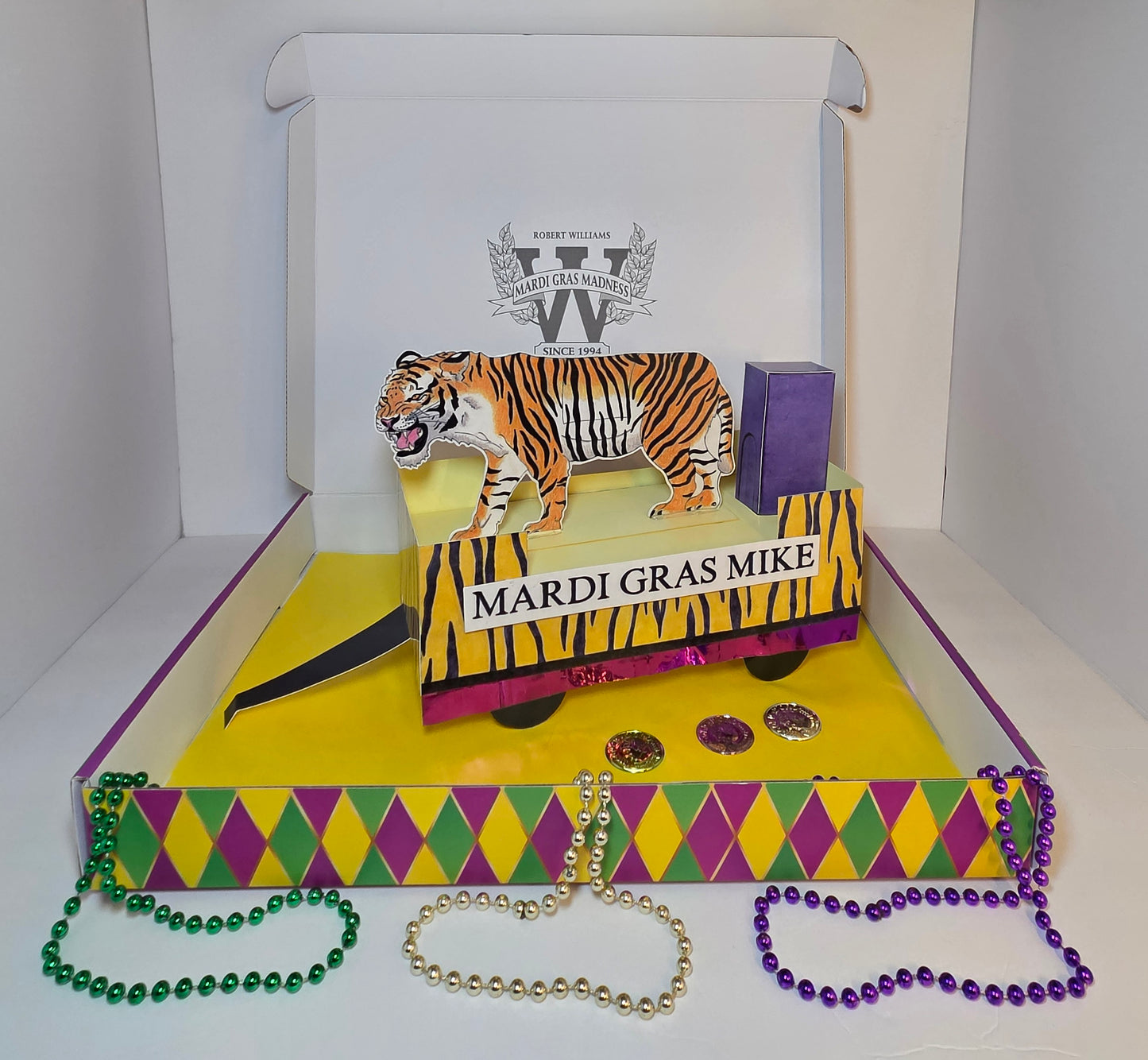 Mardi Gras Mike Mini Single-Deck Centerpiece Float