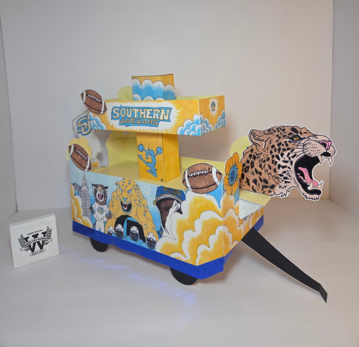 Southern Jaguar Mini Double-Deck Football Centerpiece Float