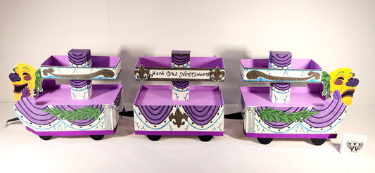 Drama Mask New Orleans Style Miniature Super Double-Deck Tandem Mardi Gras Shoebox Parade Float Kit 