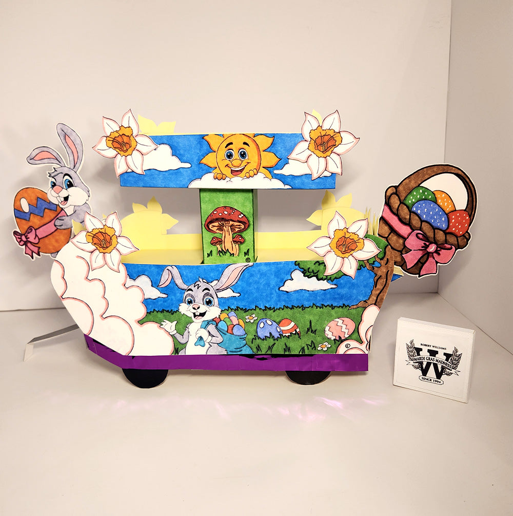 Easter Bunny New Orleans Style Miniature Double-Deck Seasonal Centerpiece Float Kit