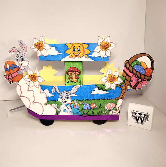 Easter Bunny New Orleans Style Miniature Double-Deck Seasonal Centerpiece Float Kit