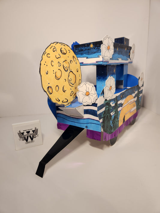 Full Moon New Orleans Style Miniature Double Deck Mardi Gras Shoebox Parade Float Kit
