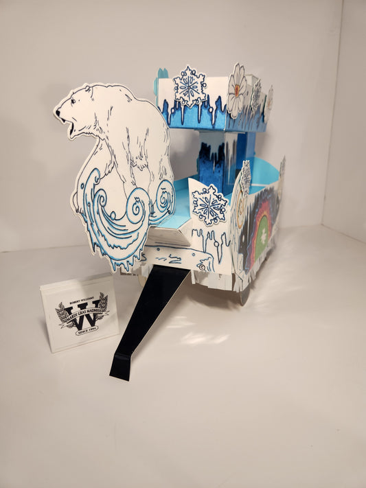 Polar Ice New Orleans Style Miniature Double-Deck Mardi Gras Shoebox Parade Float Kit