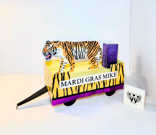 Mardi Gras Mike The Tiger Single-Deck Centerpiece Float