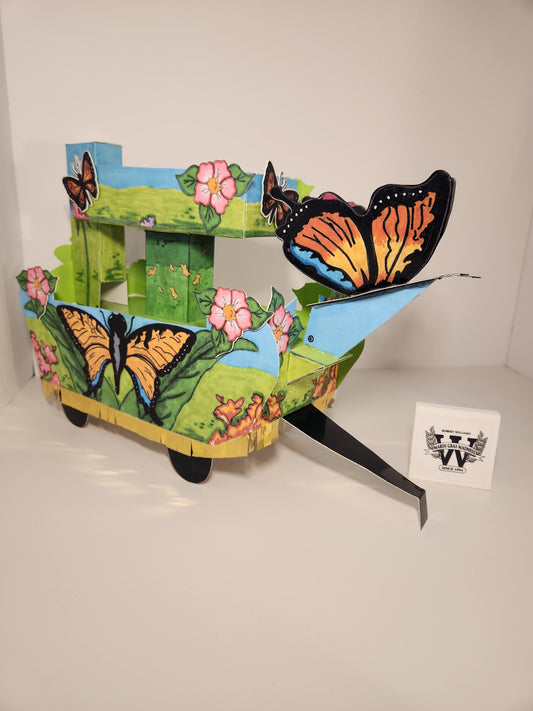 The Garden Of Butterflies New Orleans Style Miniature Double-Deck Mardi Gras  Shoebox Parade Float Kit